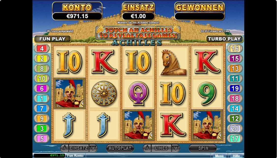 Achilles Online Slot Gameplay min