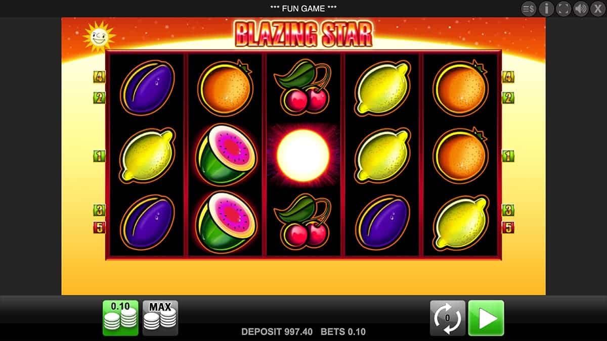 Blazing Star Online Slot game play