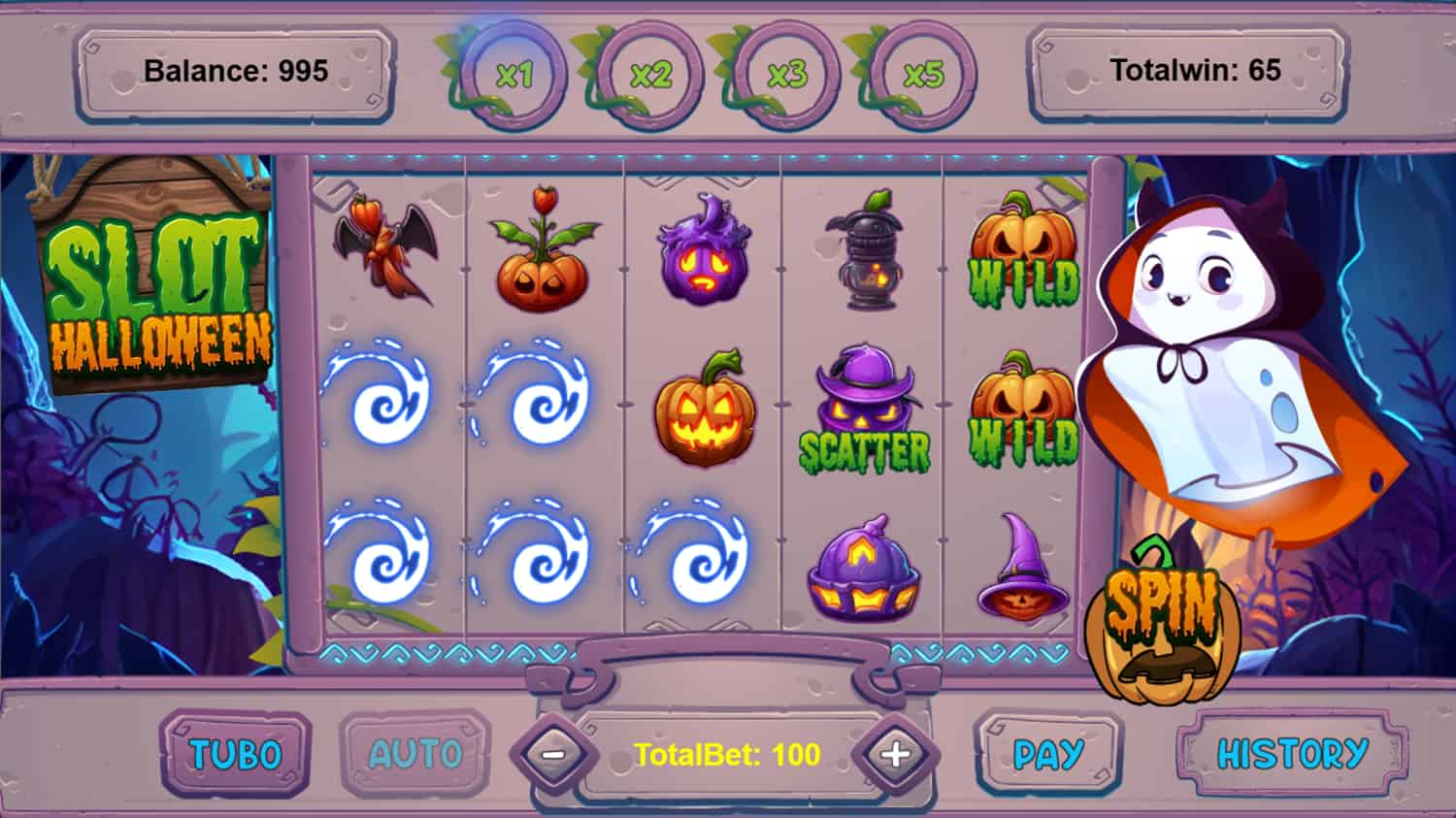 Halloween Online Slot Gameplay