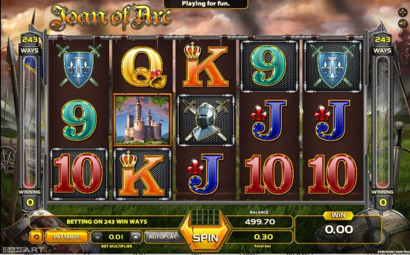 Joan of Arc Online Slot Gameplay