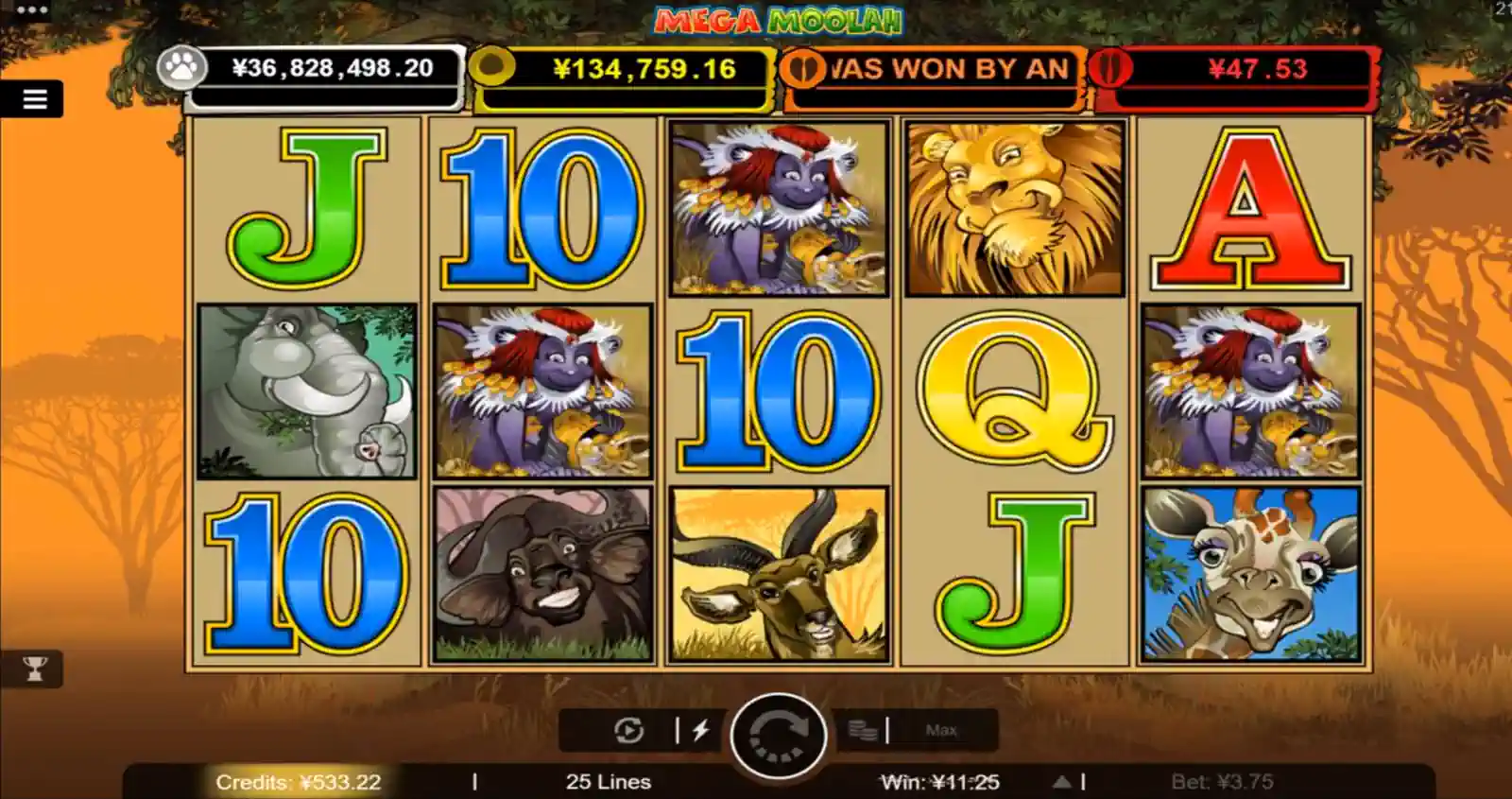 Mega Moolah Online Slot game play