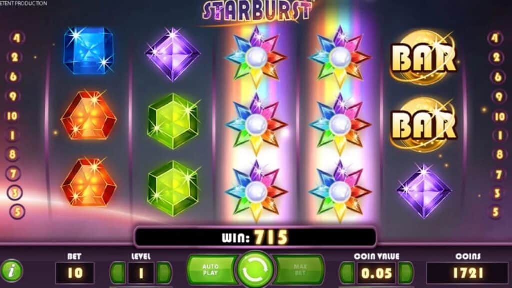 Starburst Online Slot game play