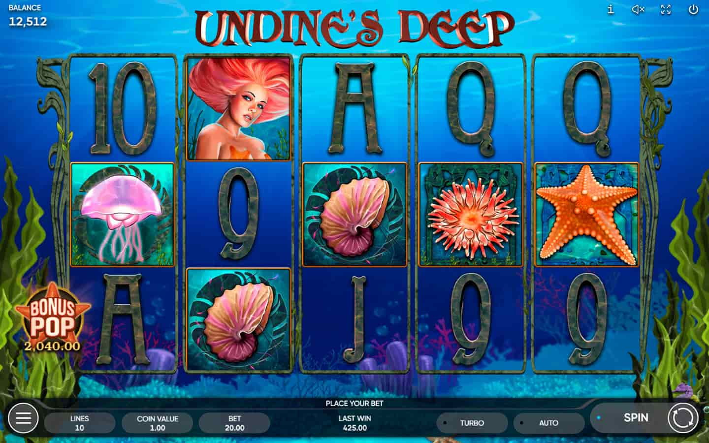 Undine’s Deep Online Slot Gameplay