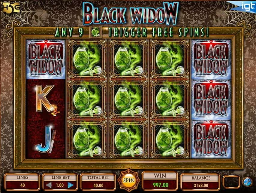 black widow slot machine game play (2)